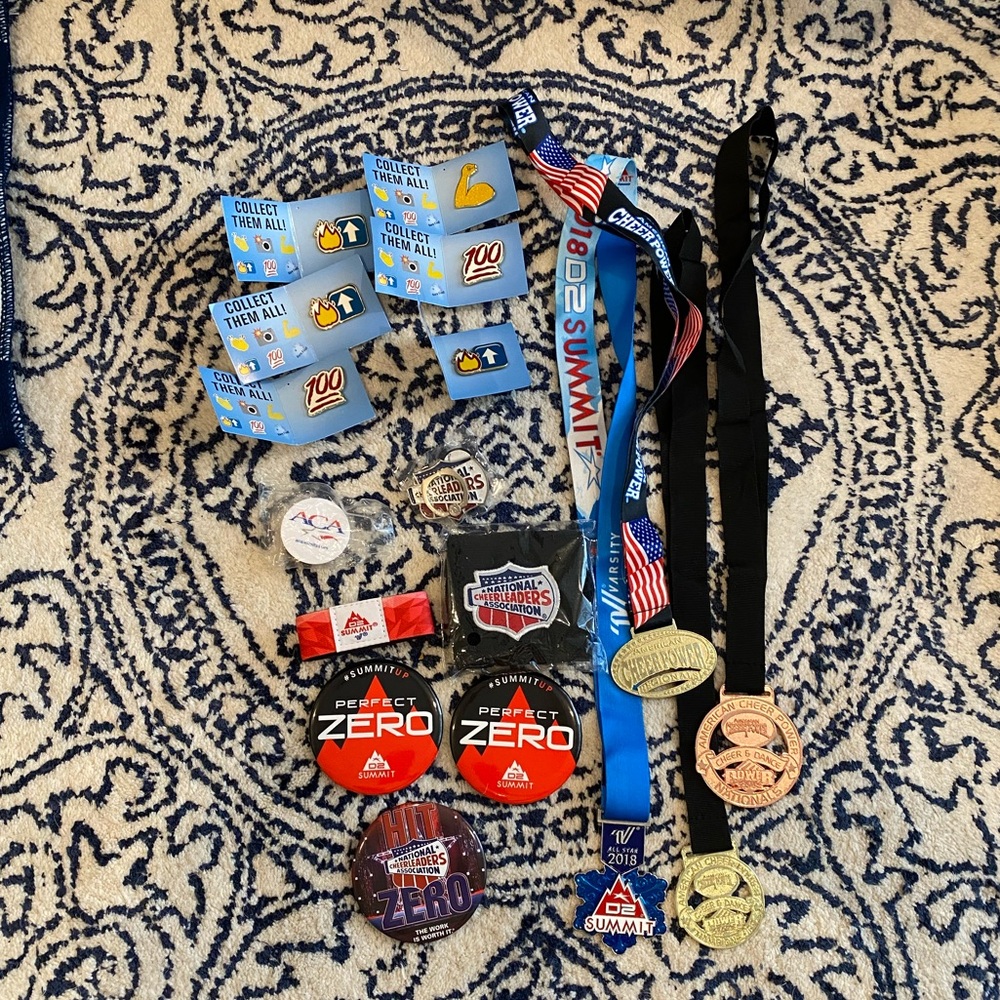 Cheer Medals and Pins Bundle